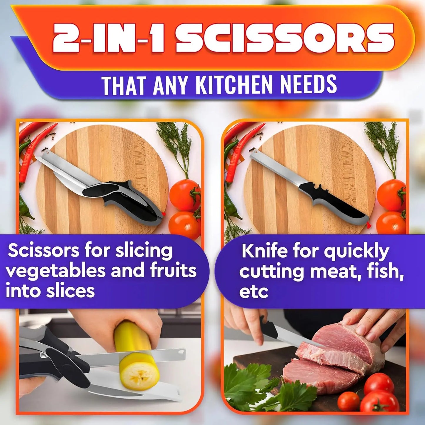 Cutting Board Kitchen Scissors