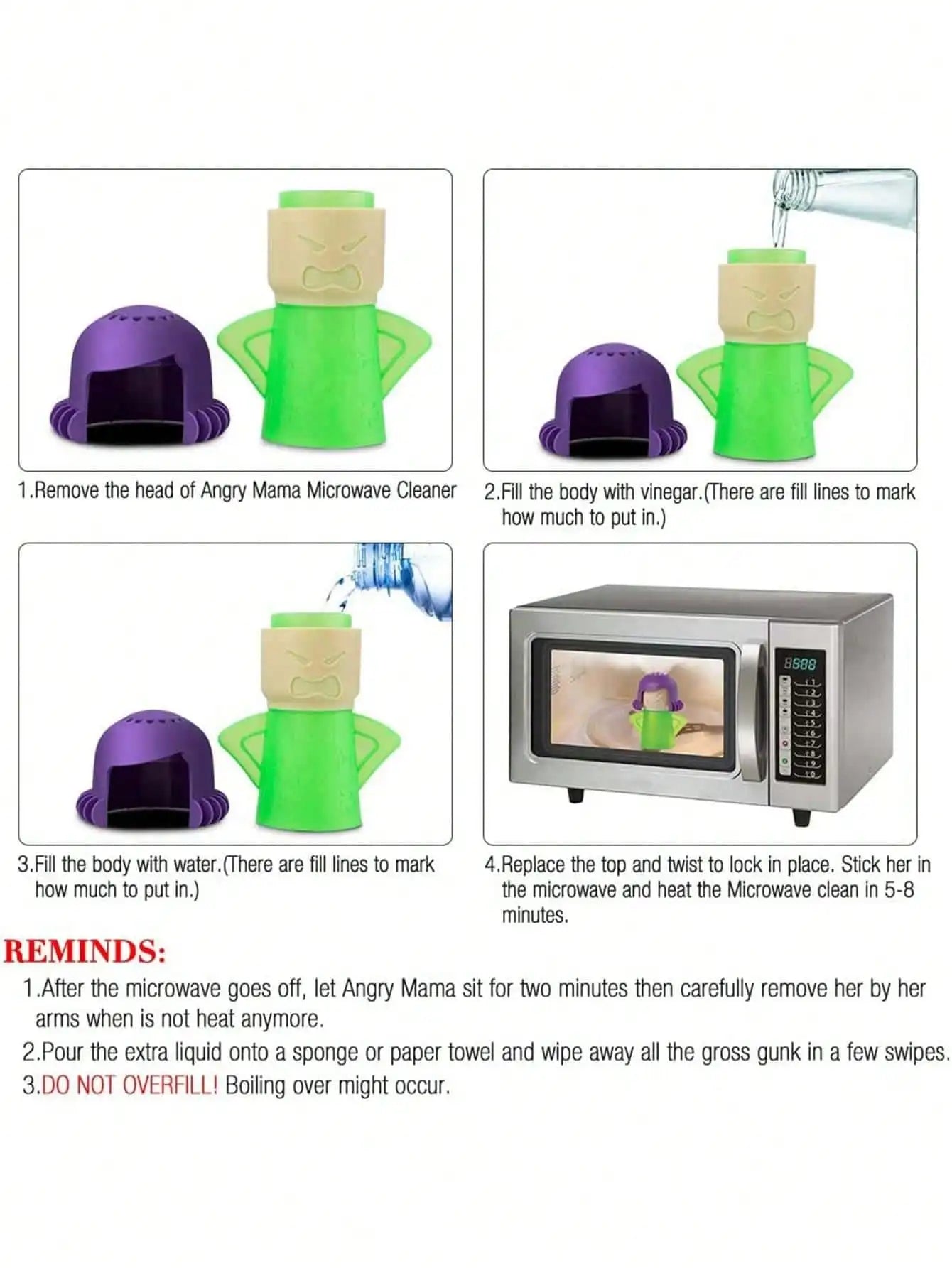 Angry Mom Microwave Cleaner