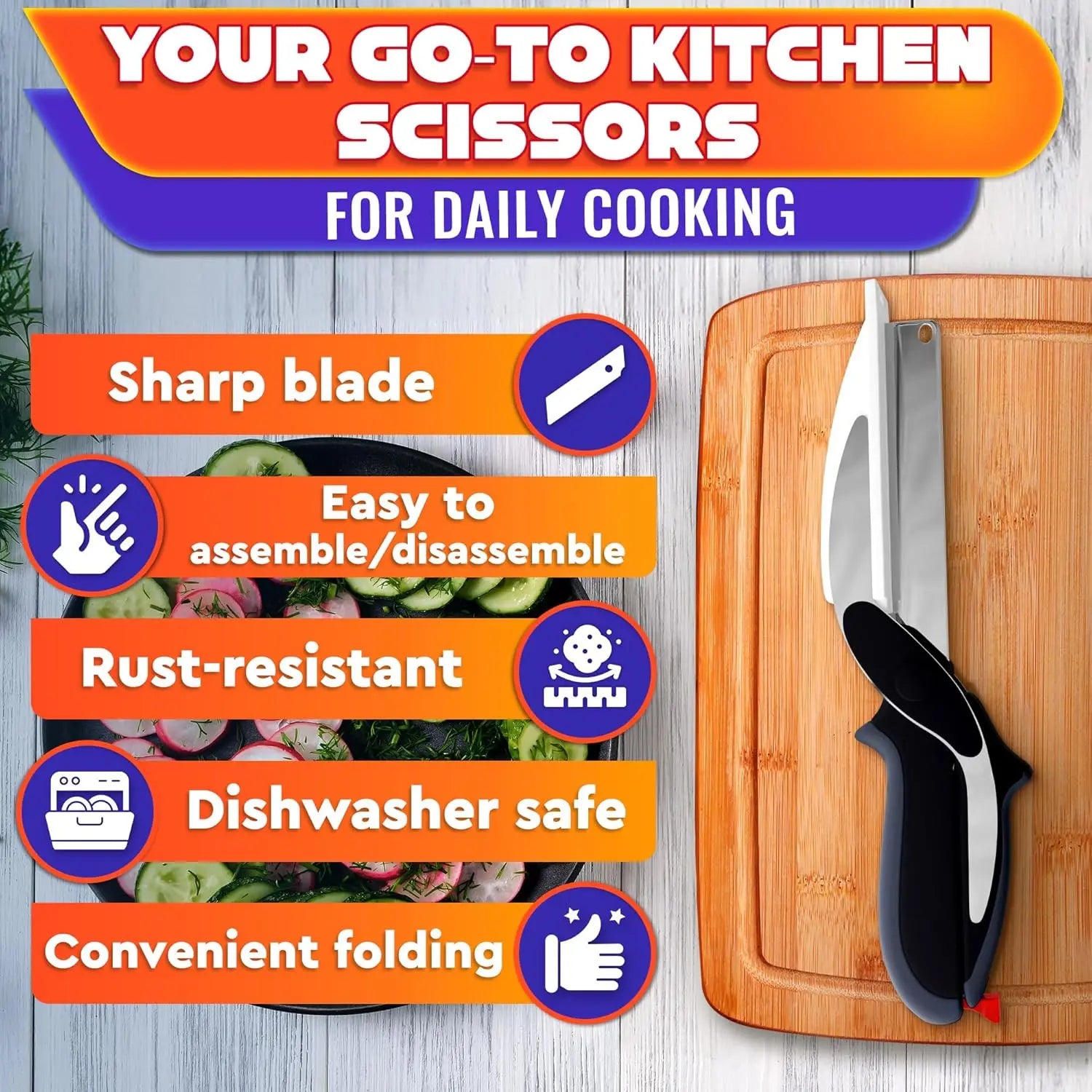 Cutting Board Kitchen Scissors